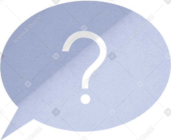 bubble with a question Illustration in PNG, SVG