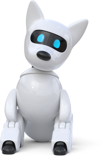 robot dog sitting PNG, SVG