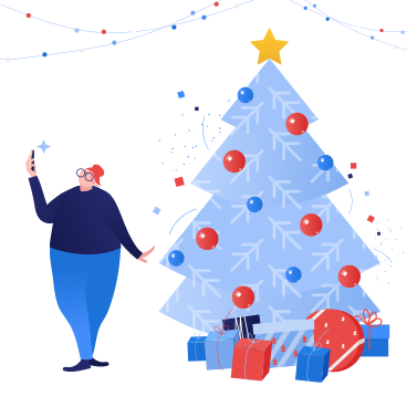Christmas selfie PNG, SVG