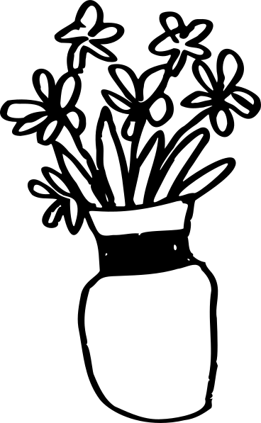 Piccolo vaso con fiori PNG, SVG