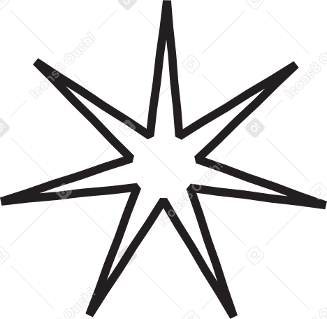 seven pointed star Illustration in PNG, SVG