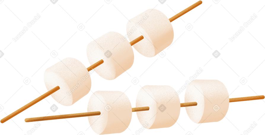 marshmallows on sticks PNG、SVG