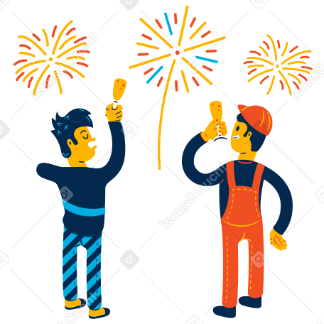 Fuochi d'artificio di capodanno PNG, SVG