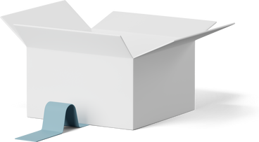 open white cardboard box PNG, SVG