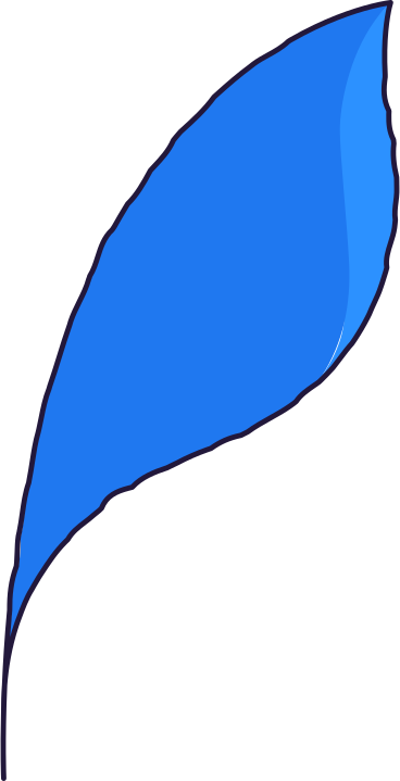 Blue leaf PNG, SVG