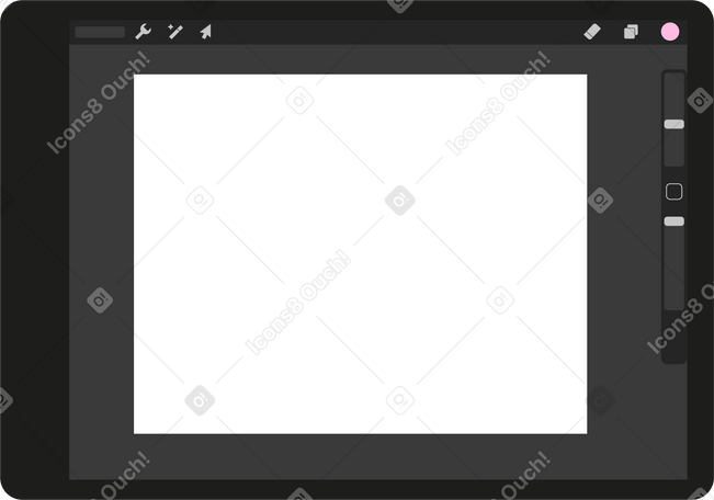 ipad with drawing program PNG, SVG