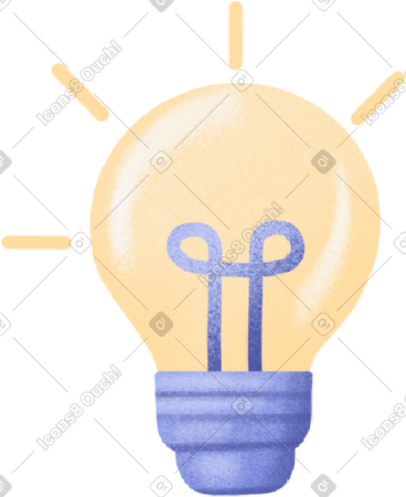 Glowing light bulb PNG, SVG