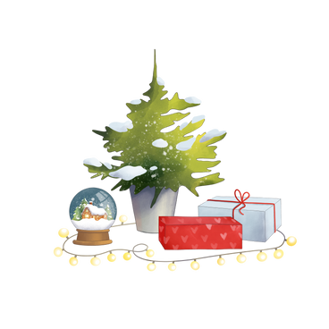 Christmas tree with gifts PNG, SVG