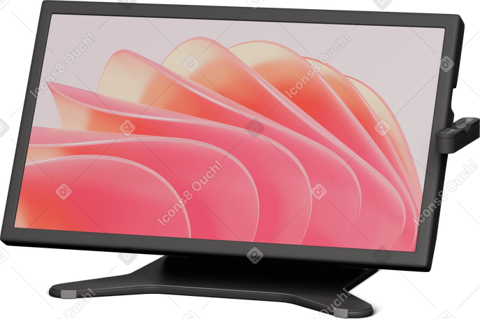 3D graphic tablet on stand PNG, SVG