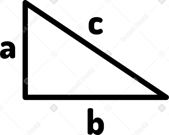 Triangle avec côtés signés PNG, SVG