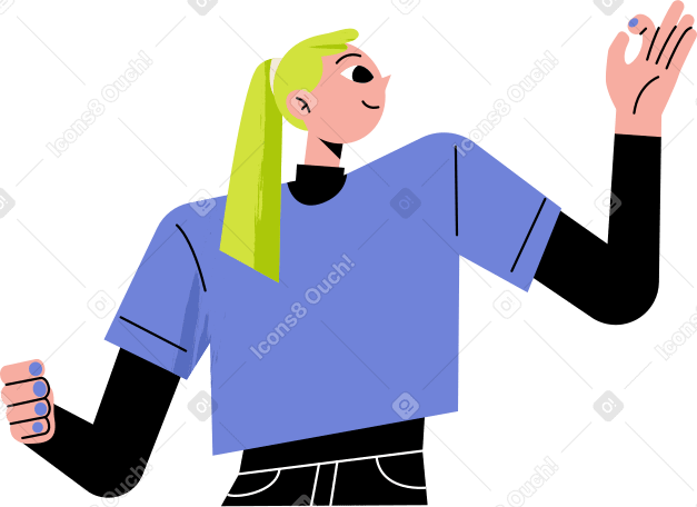 woman looks away and smiles Illustration in PNG, SVG