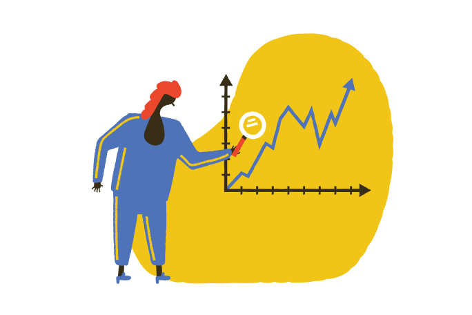 Business Growth Chart Illustration in PNG, SVG
