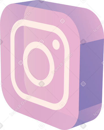 instagram 3d icon PNG, SVG