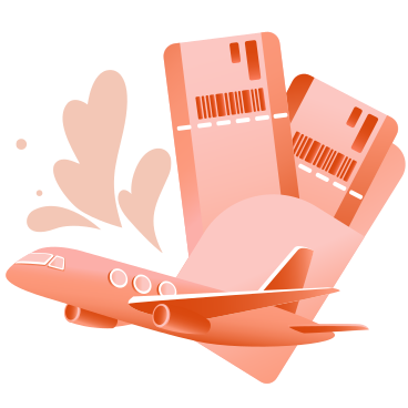 비행기 여행을 위한 항공권 PNG, SVG