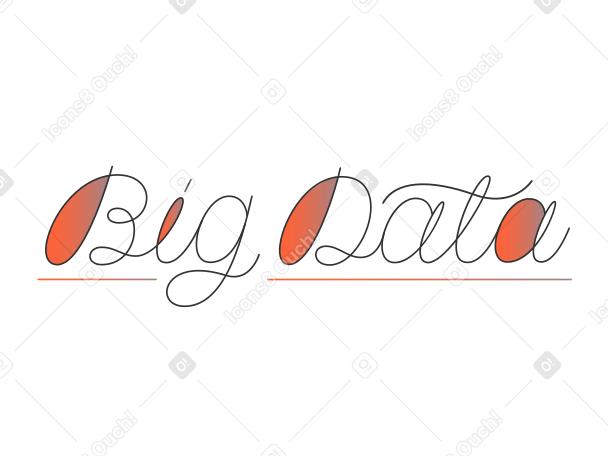 Lettering big data Illustration in PNG, SVG