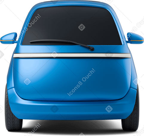 3D blue electric car PNG、SVG