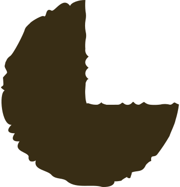 Brown pie chart PNG、SVG