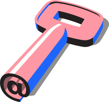 Key with the email sign PNG, SVG
