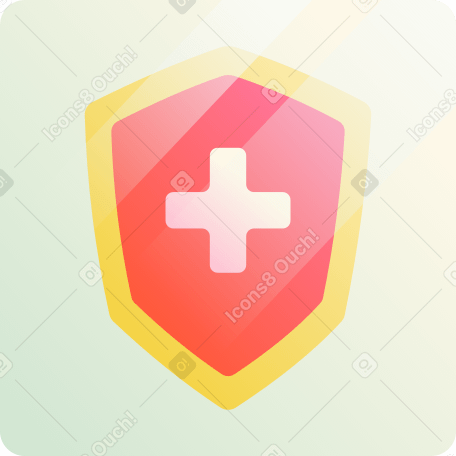 shield with red cross Illustration in PNG, SVG