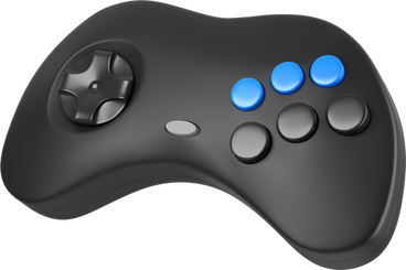 black old game controller side view PNG, SVG