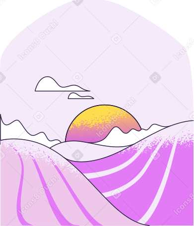 sunrise Illustration in PNG, SVG