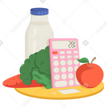 Calculating calories for a healthy diet PNG, SVG