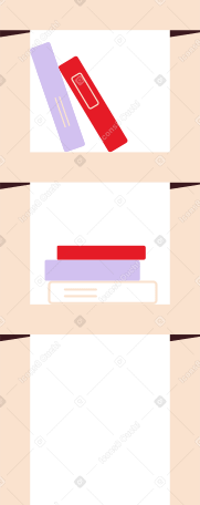 bookcase with books PNG, SVG