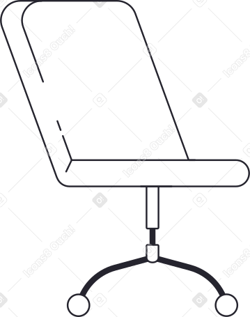 white office chair Illustration in PNG, SVG