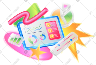 Analytics and on screen data visualisation PNG, SVG