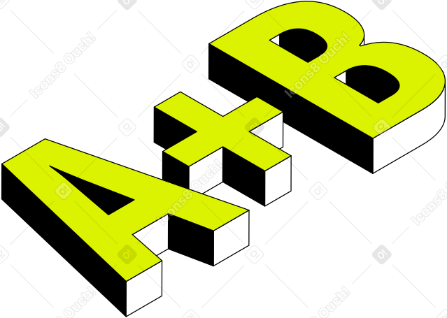字母 a+b 文本 PNG, SVG