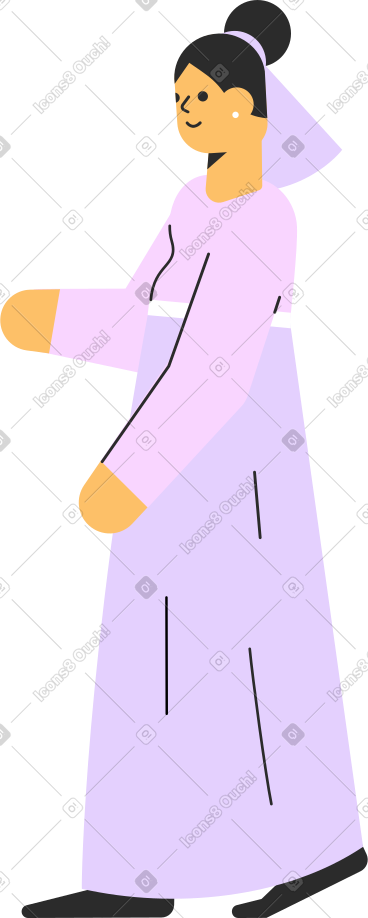 粉红色礼服的新娘 PNG, SVG