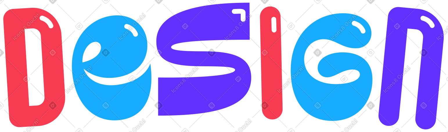 不同字母风格文本的字体设计 PNG, SVG