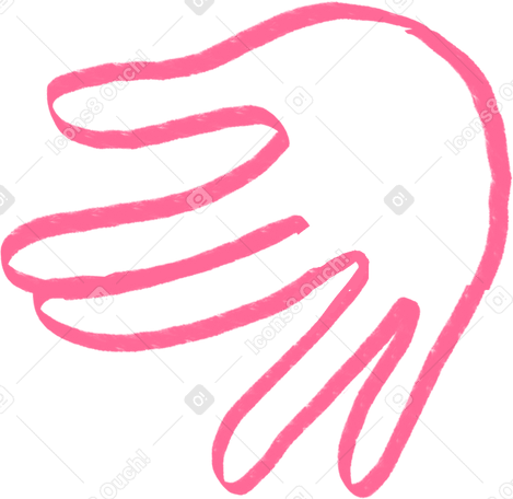 open pink hand Illustration in PNG, SVG