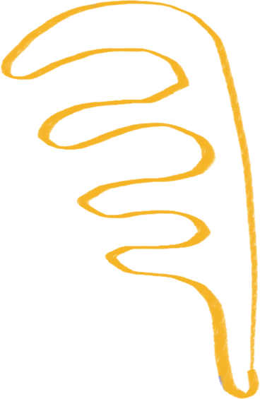 Желтая линия, похожая на растение в PNG, SVG