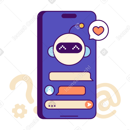 Chatbot and conversational AI technology PNG, SVG
