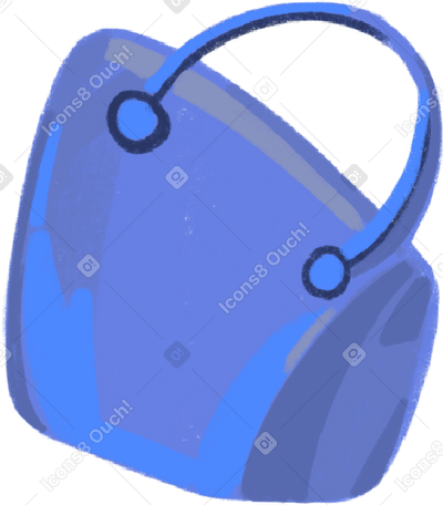 bag blue Illustration in PNG, SVG