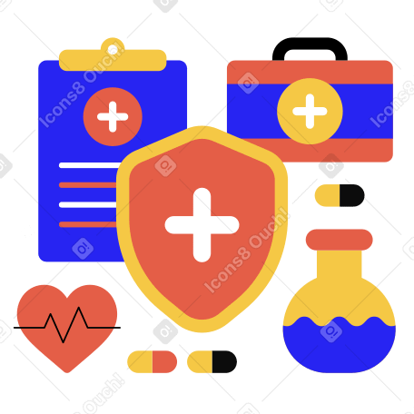 Medical supplies and healthcare products PNG, SVG