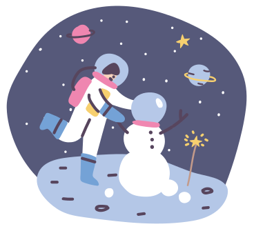 Space snowman PNG, SVG