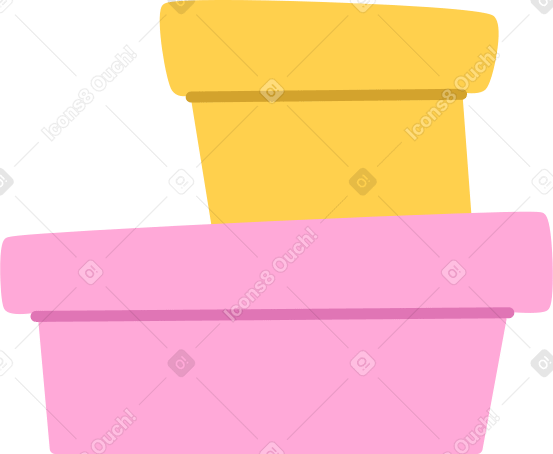 yellow and pink boxes Illustration in PNG, SVG