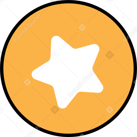 Star social media icon Illustration in PNG, SVG