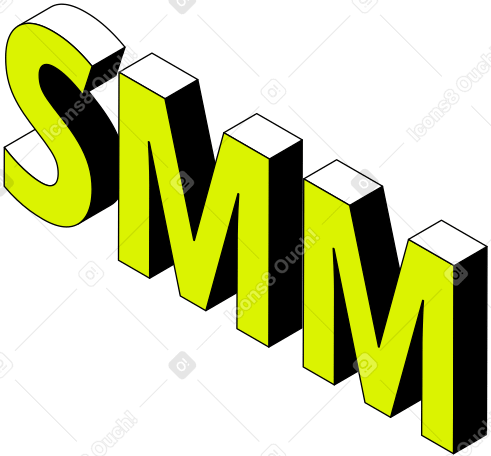 lettering smm text PNG, SVG