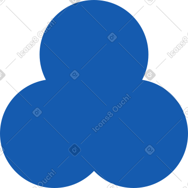 Blue trefoil PNG, SVG