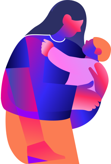 Woman with baby PNG, SVG