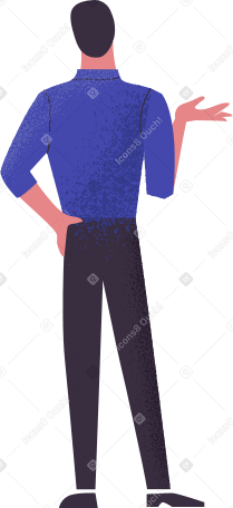 man from behind Illustration in PNG, SVG