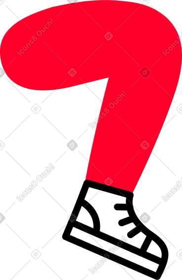 Leg of a man in red pants PNG, SVG