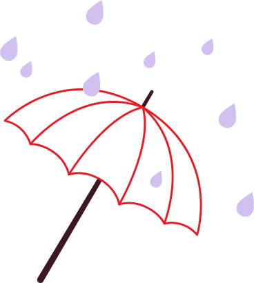 umbrella with rain PNG, SVG