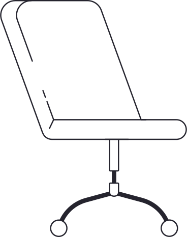 white office chair PNG, SVG
