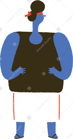 blue skinned man with red bandage on his head в PNG, SVG