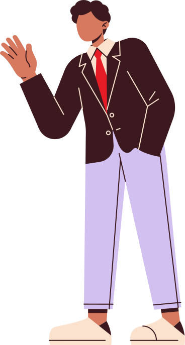 guy in a jacket waving PNG, SVG
