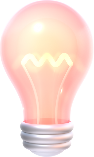orange light bulb PNG, SVG